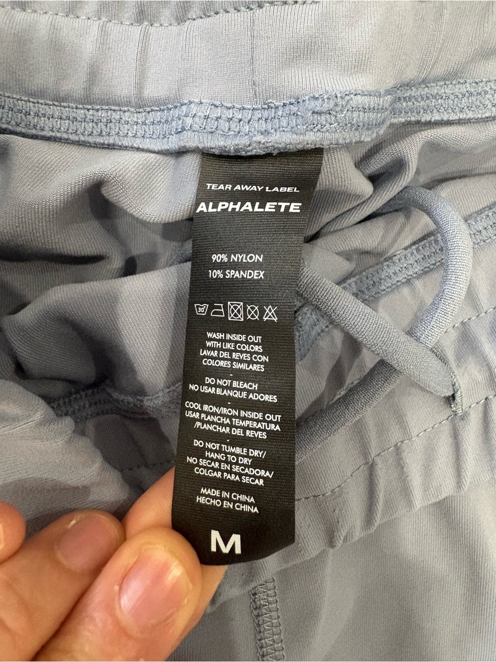 Alphalete Light Grey/Blue Performance Joggers Medium - Picture 3 of 6